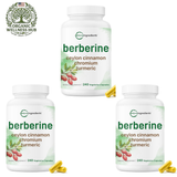 3 Pack Micro Ingredients Berberine with Ceylon Cinnamon, Chromium & Turmeric – 3 x 240 Vegetarian Capsules | 720 Caps Total | Blood Sugar & Metabolism Support
