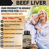 Organic Wellness Hub | Grass-Fed Beef Liver Capsules 4500mg 120ct -750mg Per Capsule, Max Potency, Pasture-Raised, GMP Certified, 3rd Party Tested