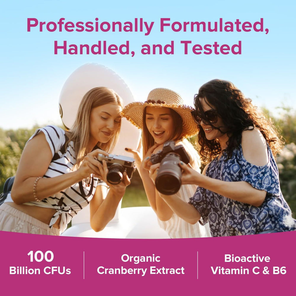 Women's Probiotics 100 Billion CFU | 18 Strains with Cranberry, Vitamin B6 & C | 60 Veggie Capsules | Clinically Studied | Organic Wellness Hub