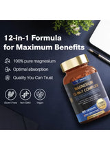 Totaria Health Magnesium 12-in-1 Complex 700mg 3-Pack – High Absorption Magnesium Supplement | 360 Capsules | Organic Wellness Hub
