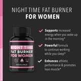 Night Time Fat Burner for Women | Burn Fat While You Sleep | Tone Up Supplement | 60 Capsules | Organic Wellness Hub