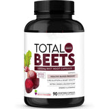 Total Beets 1800mg Beet Root Capsules 90 Veg Capsules (3 Bottles) | Nitric Oxide & Circulation Support | Organic Wellness Hub