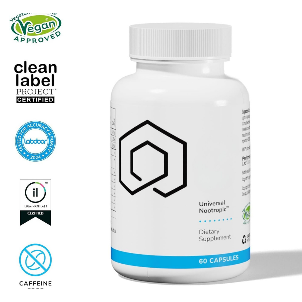 Universal Nootropic | Focus, Memory & Clarity | 60 Capsules | Organic Wellness Hub