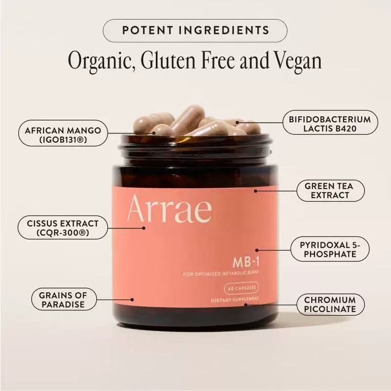 Arrae MB-1 Metabolic Support Capsules 60 Count | Metabolism & Energy Support | Organic Wellness Hub