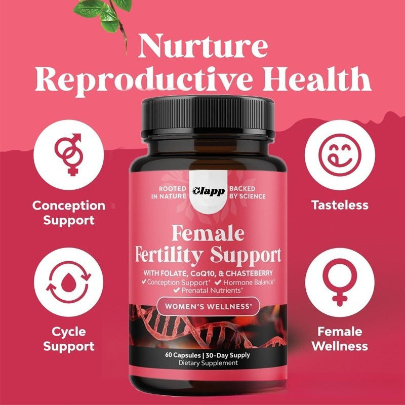 Female Fertility Support Supplement – Folate, CoQ10 & Chasteberry | Organic Wellness Hub