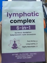 Lymphatic Complex 6-in-1 Capsules - Burdock, Dandelion, Kelp, Cleavers, Rutin & Bromelain | Organic Wellness Hub