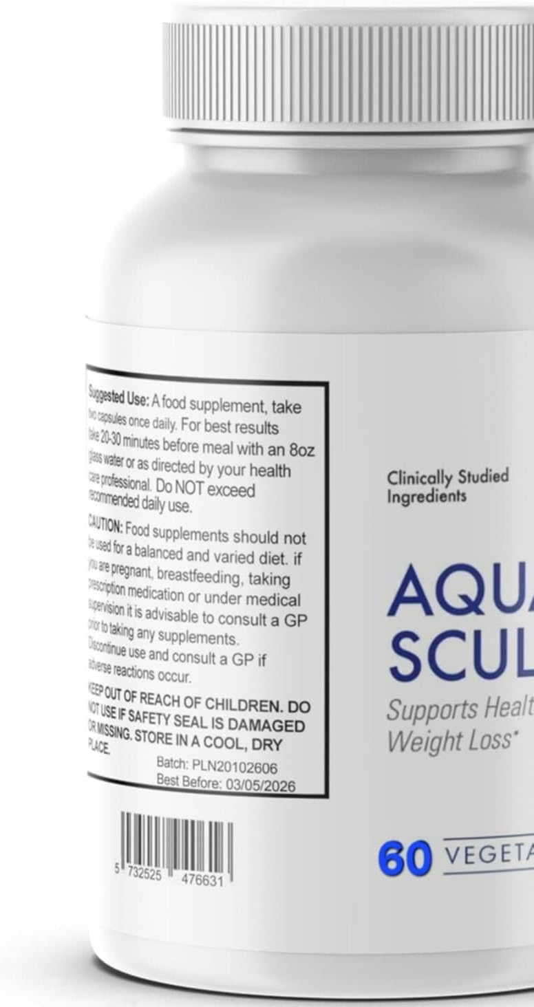 Aqua Sculpt Weight Loss Support Capsules 3 Pack (180 Capsules) | Lab Tested | Organic Wellness Hub