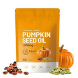 Pumpkin Seed Oil Softgels 1000mg | 2-in-1 with Saw Palmetto | 300 Softgels Cold Pressed | Soy Free, Gluten Free, Dairy Free, GMO Free - Organic Wellness Hub