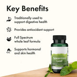 Spearmint Leaf 400mg Capsules - Traditional Digestive Support | 60 Capsules | Lab Tested | Organic Wellness Hub