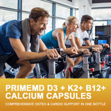 Calcium D3 K2 B12 High Potency 600mg Softgel Capsules 120 Count - Bone, Teeth & Immune Support Supplement | Organic Wellness Hub