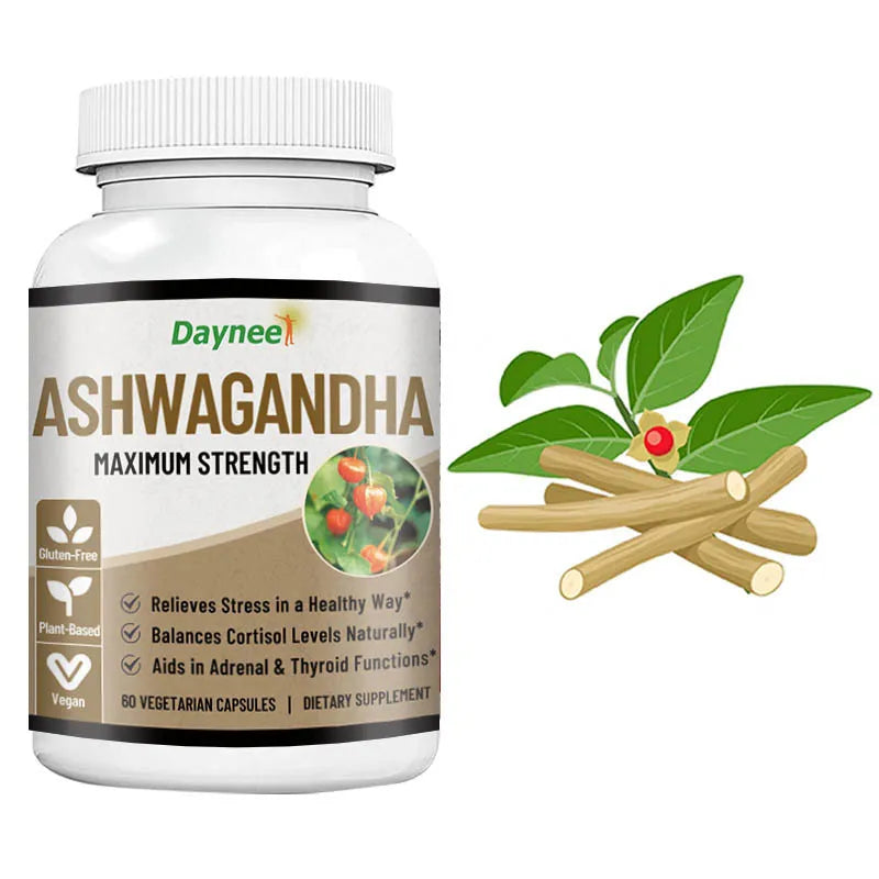 Ashwagandha Maximum Strength - 3 Pack Bundle, 180 Vegetarian Capsules, Stress & Cortisol Support, Vegan | Organic Wellness Hub