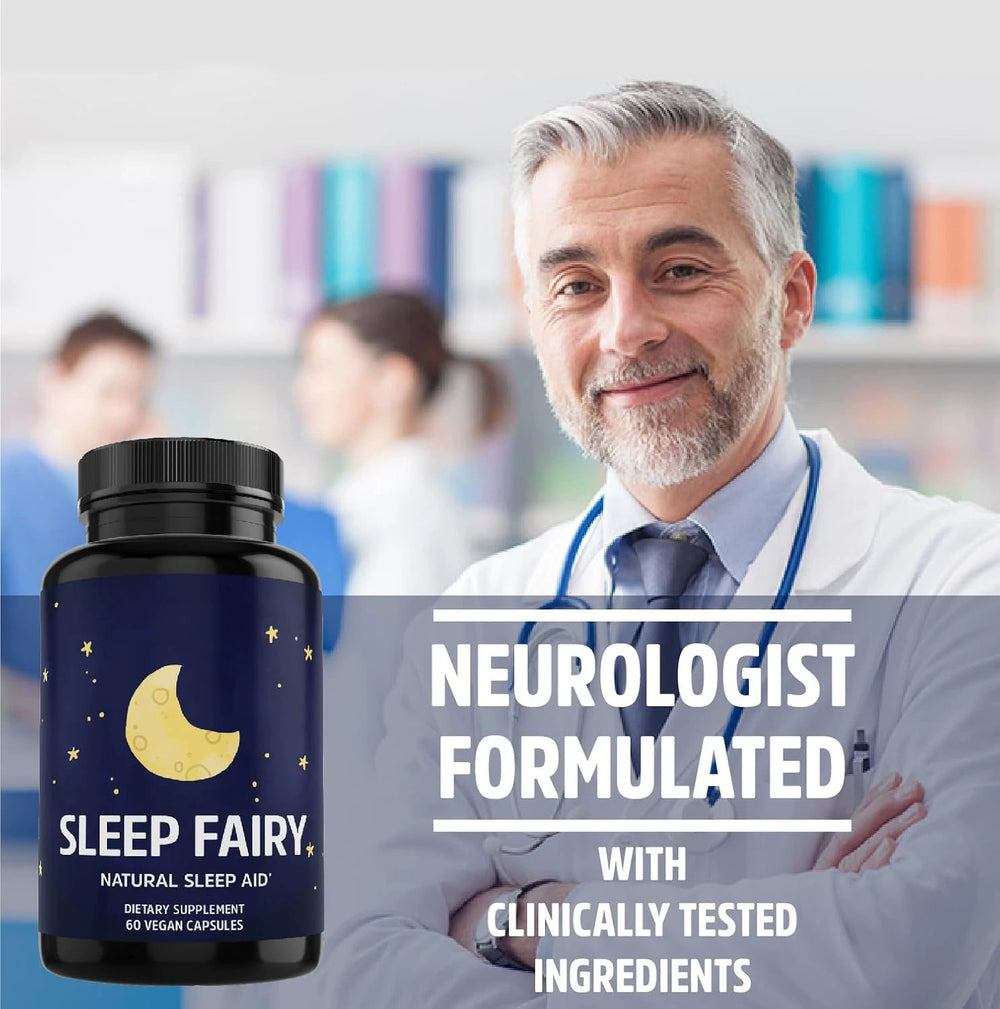Sleep Fairy Natural Sleep Aid - 60 Vegan Capsules | Lab Tested & Quality Guaranteed | Organic Wellness Hub