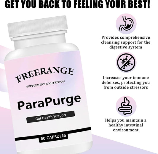 ParaPurge Gut Health Support Capsules — Natural Gut Cleanse & Detox | 60 Caps | Organic Wellness Hub