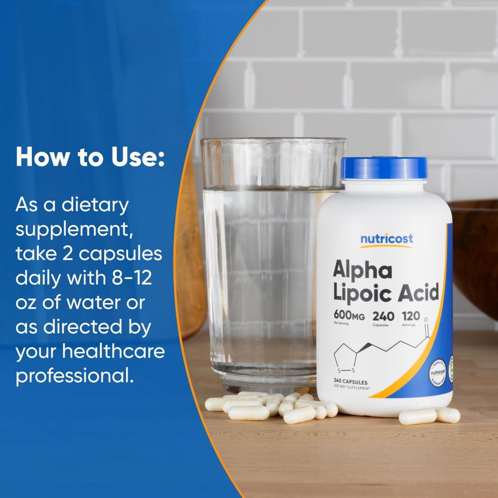 Nutricost Alpha Lipoic Acid 600mg (3 Pack) – 720 Capsules Total | Premium ALA Supplement | Organic Wellness Hub
