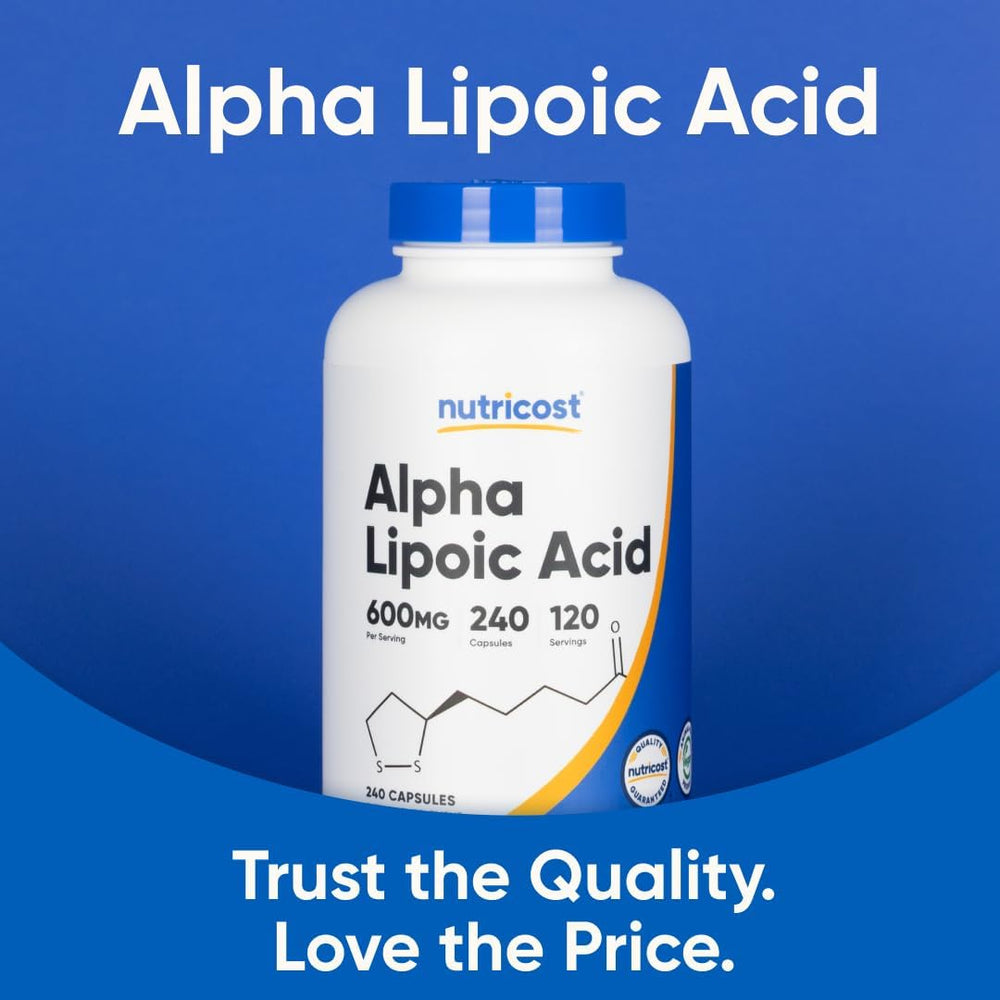 Nutricost Alpha Lipoic Acid 600mg (3 Pack) – 720 Capsules Total | Premium ALA Supplement | Organic Wellness Hub