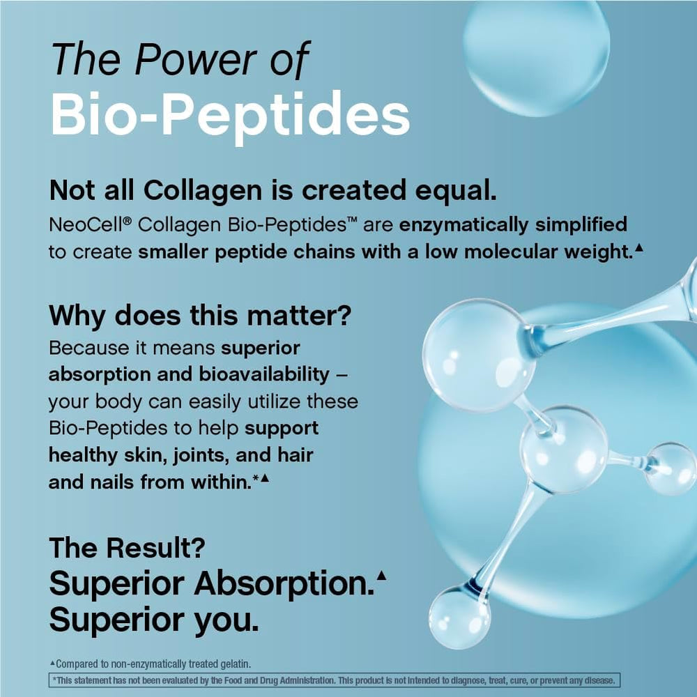 NeoCell Collagen Bio-Peptides 3-Pack Bundle | 20G Grassfed Protein | Organic Wellness Hub