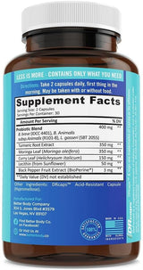 Provitalize Probiotic 68.2 Billion CFU | 10 Strains + Turmeric & Natural Herbs | Weight & Gut Support | 60 Acid-Resistant Capsules - Organic Wellness Hub