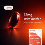Stakrive Astaxanthin 12mg Softgels | Made with MCT Oil | Algae-Sourced Antioxidant Supplement | 120 Count | Lab Tested | Organic Wellness Hub
