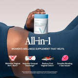 Happy V Women's Daily Prebiotic + Probiotic 3-Pack | 20 Billion CFUs | Vaginal & Gut Health | pH Balance | 180 Vegan Capsules | 6-Month Supply