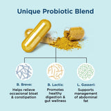 Provitalize Probiotic 68.2 Billion CFU | 10 Strains + Turmeric & Natural Herbs | Weight & Gut Support | 60 Acid-Resistant Capsules - Organic Wellness Hub