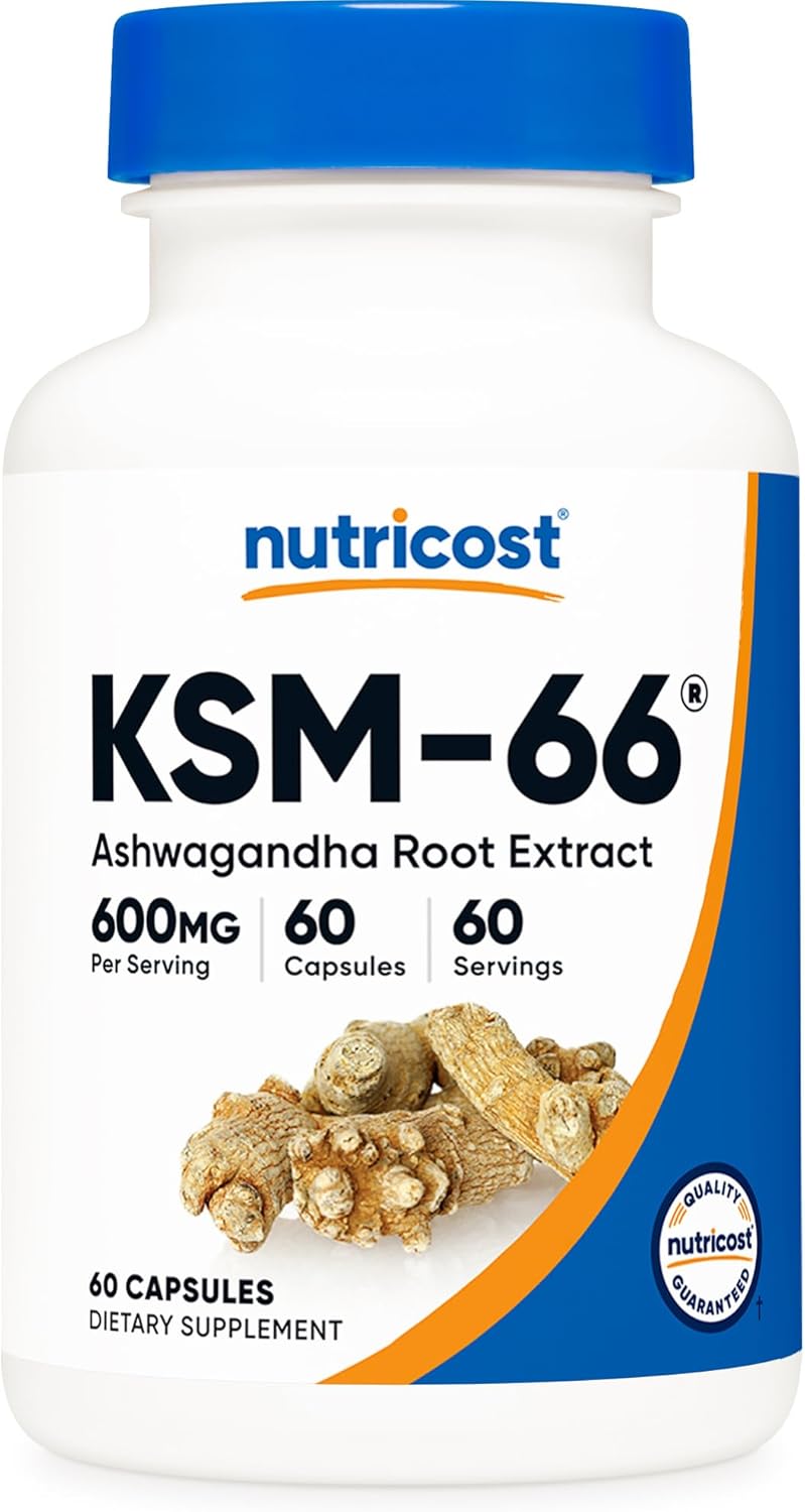 Nutricost KSM-66 Ashwagandha Root Extract 600mg (3 Pack) – 180 Capsules Total | Premium Adaptogenic Supplement | Organic Wellness Hub