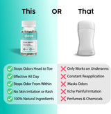 DEOS Body Deodorizing Supplement | Natural Internal Deodorant Capsules | Fresh Underarms, Breath & Body Odour | 30 Capsules | Lab Tested | Organic Wellness Hub
