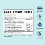 Provitalize Probiotic 68.2 Billion CFU | 10 Strains + Turmeric & Natural Herbs | Weight & Gut Support | 60 Acid-Resistant Capsules - Organic Wellness Hub