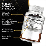 Pure Himalayan Shilajit Supplement 10000mg -120 Capsules for Energy, Vitality & Stamina | Organic Wellness Hub