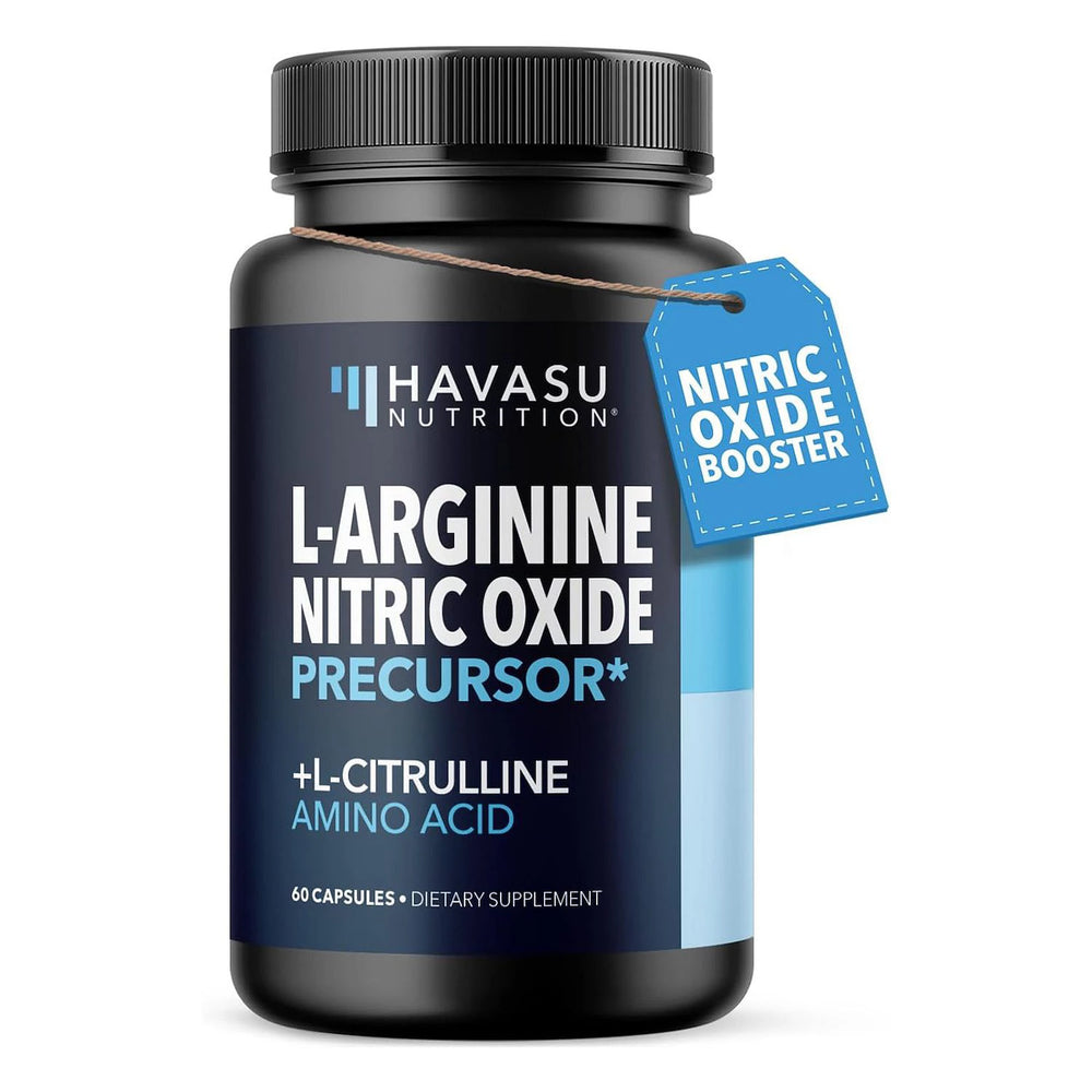 L-Arginine Nitric Oxide Booster with L-Citrulline ? Amino Acid Performance Support | 60 Capsules | Organic Wellness Hub