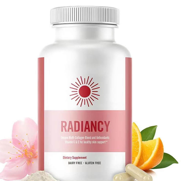 Radiancy Multi-Collagen Blend + Antioxidants | Vitamin C & E for Glowing Skin | Dairy Free, Gluten Free Capsules
