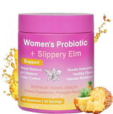 Women's Probiotic + Slippery Elm Gummies | Yeast Balance, pH Support & Vaginal Health | Pineapple Flavor | 60 Count