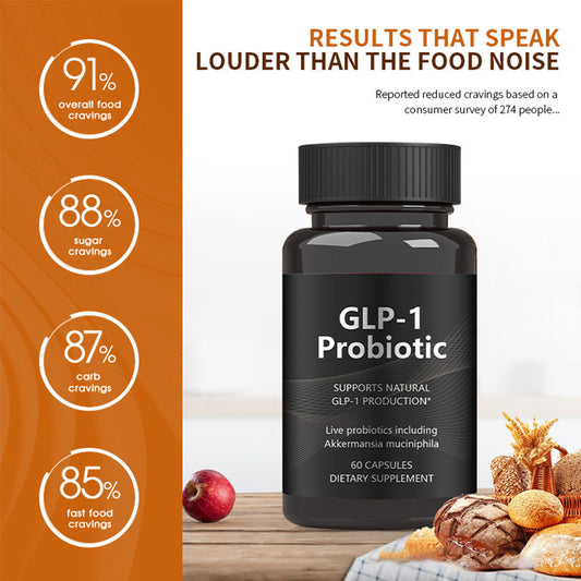 البروبيوتيك GLP-1 مع بكتيريا أكرمنسيا موسينفيلا - يدعم إنتاج GLP-1 الطبيعي | صحة الأمعاء، الأيض ودعم الوزن | 60 كبسولة