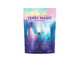 Yerba Magic Peach Mango | 30 Servings | Yerba Mate Energy Powder | No Crash Energy | Healthy Gut Support | Prebiotic and Probiotic | Low Sugar 2g | Dietary Supplement 330g