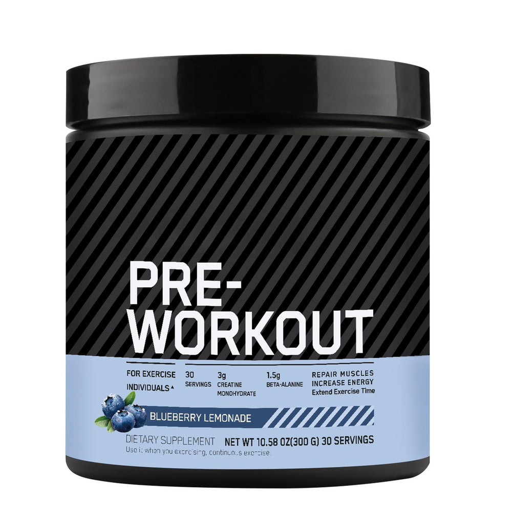 Pre Workout Powder Blueberry Lemonade 300g - Creatine & Beta-Alanine Performance Formula | Organic Wellness Hub