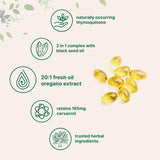 Micro Ingredients Oil of Oregano 6000mg with Black Seed Oil - 300 Softgels | Ultra High Carvacrol & Thymoquinone | GMO Free, Gluten Free | Lab Tested | Organic Wellness Hub