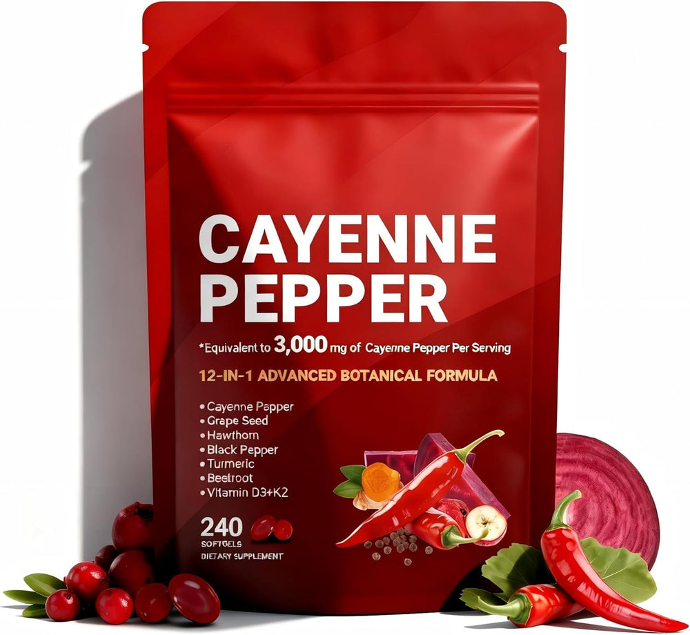 Cayenne Pepper 3,000mg Supplement (3 Pack) – 720 Softgels | 12-in-1 Advanced Botanical Formula | Organic Wellness Hub