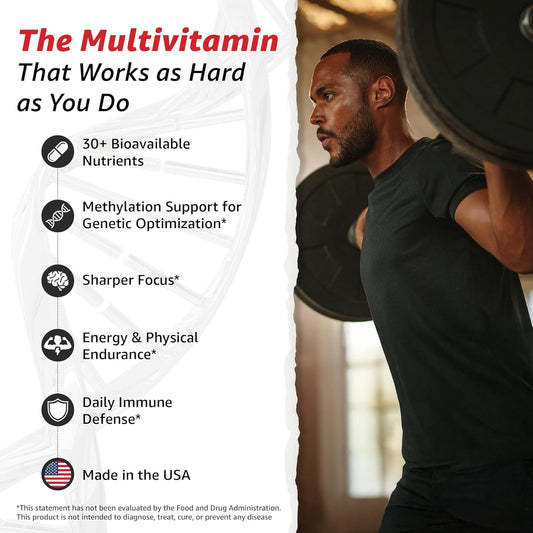 3-Pack 10X Health Optimize Methylated Multivitamin | 34-in-1 Formula | 90 Capsules | Lab Tested | Organic Wellness Hub