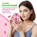 Healoading Glutathione Gummies 1000mg | Antioxidant Skin Brightening Anti-Aging & Bone Health | Strawberry Flavor | 60 Gummies | Organic Wellness Hub