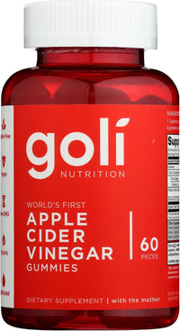 Goli Apple Cider Vinegar Gummies 3 Pack | 180 Pieces | Worlds First ACV Gummy | With the Mother | Organic | Gluten Free | Non GMO | Vegan | Digestive Weight and Immune Support Supplement