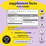 Lemme Purr Vaginal Probiotic Gummies | Pineapple & Vitamin C | Clinically-Studied | 60 Gummies