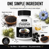 Purely Nutrient Ethiopian Black Seed Oil Softgels | 100% Pure Nigella Sativa | Thymoquinone