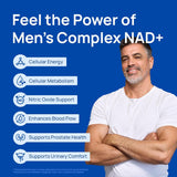 NAD+ Men's Complex Liposomal Supplement 3-Pack – 13-in-1 Formula with Resveratrol, CoQ10, L-Arginine & Saw Palmetto | 180 Veggie Capsules | Organic Wellness Hub