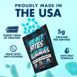 Beast Bites Creatine Gummies 3-Pack Bundle — 450 Gummies | 90 Servings | 5g Creapure® | Organic Wellness Hub