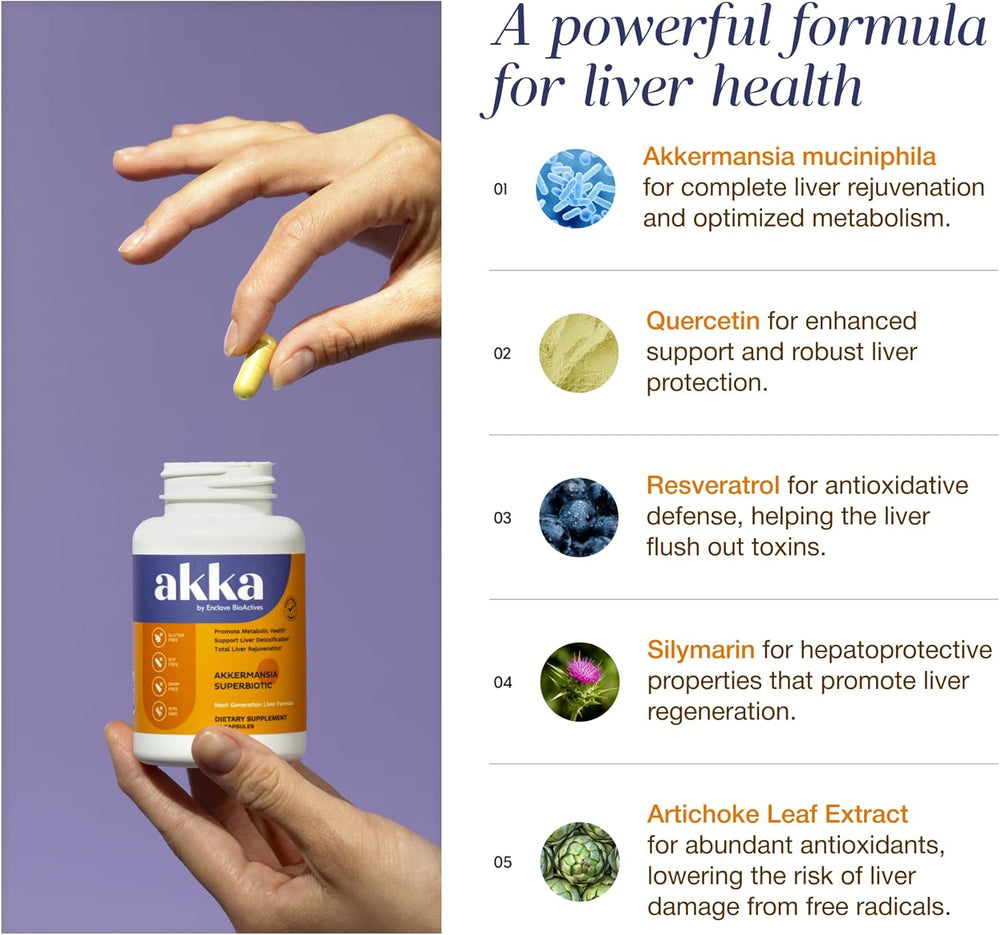 Akka Akkermansia Superbiotic 3 Pack | 180 Capsules Total | Gut & Metabolic Health Support | Organic Wellness Hub
