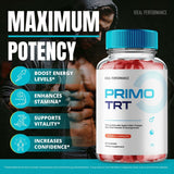 Primo TRT Gummies for Men Maximum Strength | Testosterone Support Gummies | 60 Gummies | Lab Tested | Organic Wellness Hub