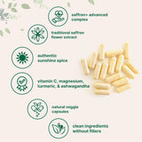 Organic Wellness Hub | Saffron+ Advanced Capsules 60ct — Clean Ingredients Only, Vegetarian, Mood Support, Lab Tested Dietary Supplement by Micro Ingredients