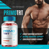 Primo TRT Gummies for Men Maximum Strength | Testosterone Support Gummies | 60 Gummies | Lab Tested | Organic Wellness Hub