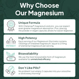 Ocean Organics Pure Magnesium Glycinate + Low Dose Zinc | Chelated Chelamax for Sleep, Muscle Cramps, Heart & Digestion – 90 Capsules | Organic Wellness Hub