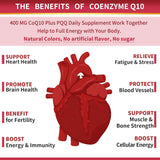 CoQ10 400mg Softgels 360 Count (3 Bottles x 120 Softgels) | Superior Absorption Coenzyme Q10 | Heart Health & Energy Support | Lab Tested | Organic Wellness Hub