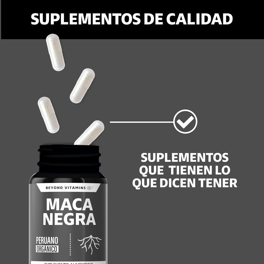 Organic Black Maca Root 500mg | Peruvian Energy, Stamina & Hormone Support | Non-GMO GMP | Organic Wellness Hub